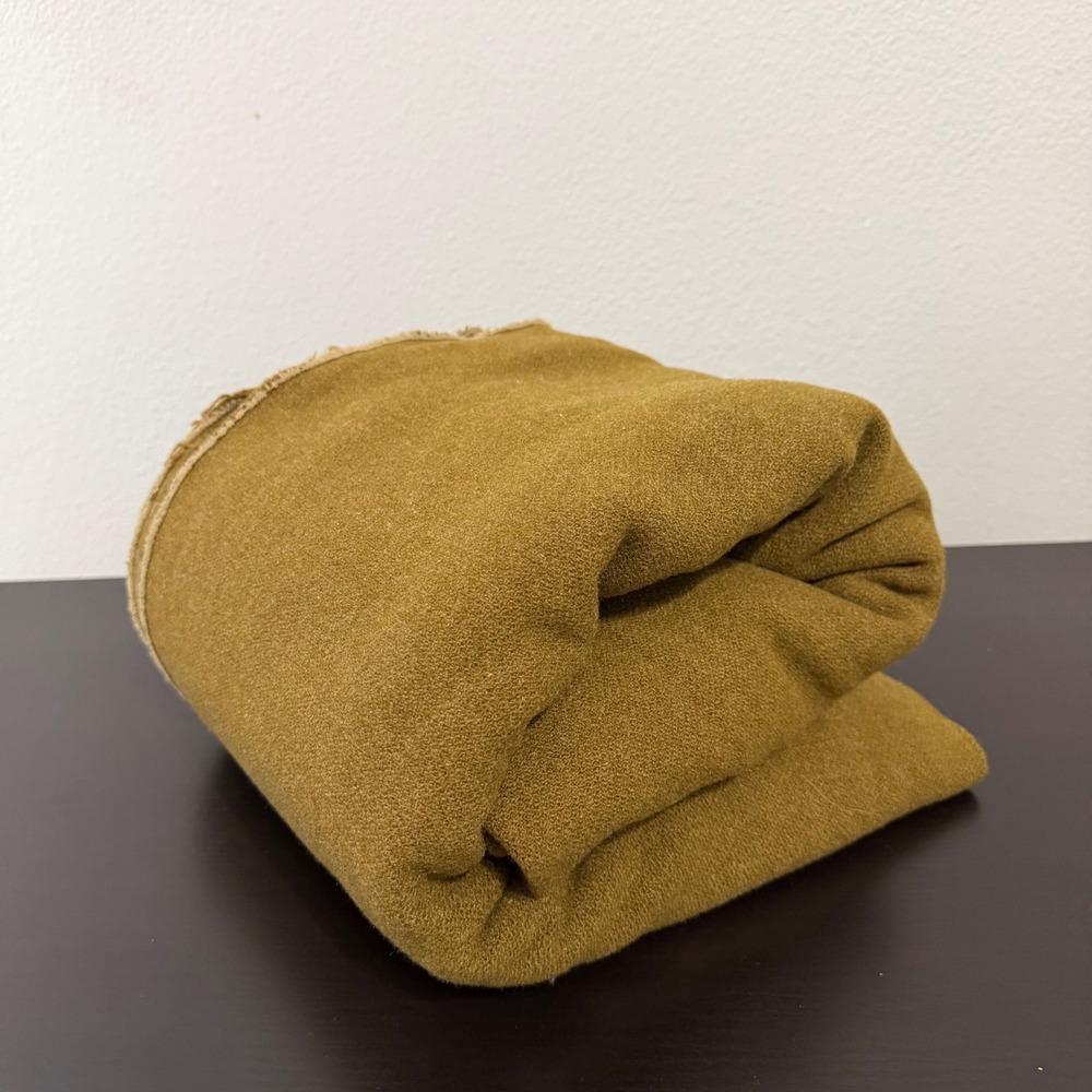 Vintage 1944 WWII C.E. Goodwin's Sons Wool Fabric Remnant 78x63 Olive Drab Green